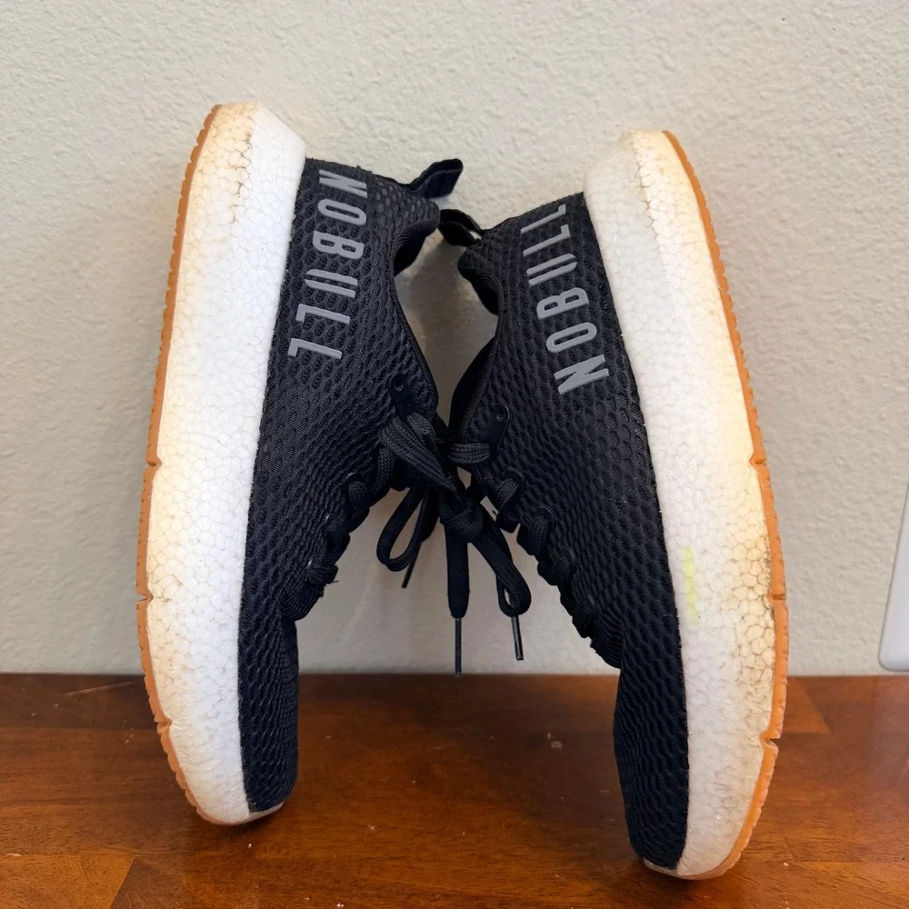 Nobull Journey Black White Running Shoes Women's 6.5 Mesh Gym Trainer Sneakers